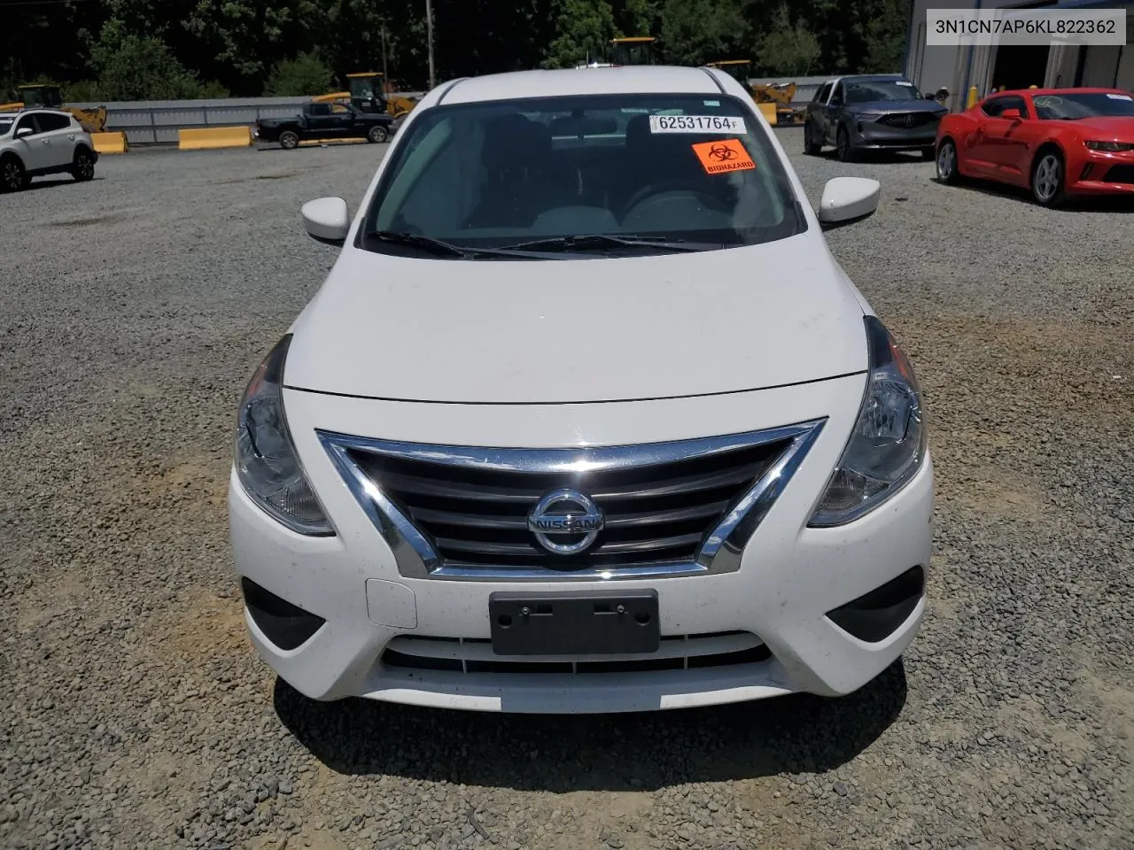 2019 Nissan Versa S VIN: 3N1CN7AP6KL822362 Lot: 62531764