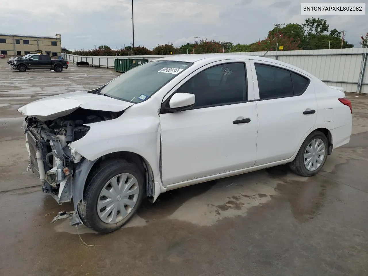 2019 Nissan Versa S VIN: 3N1CN7APXKL802082 Lot: 63182414