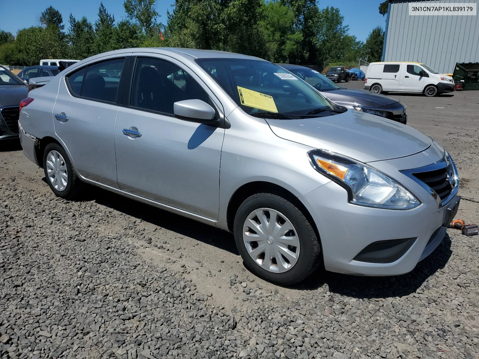 3N1CN7AP1KL839179 2019 Nissan Versa S