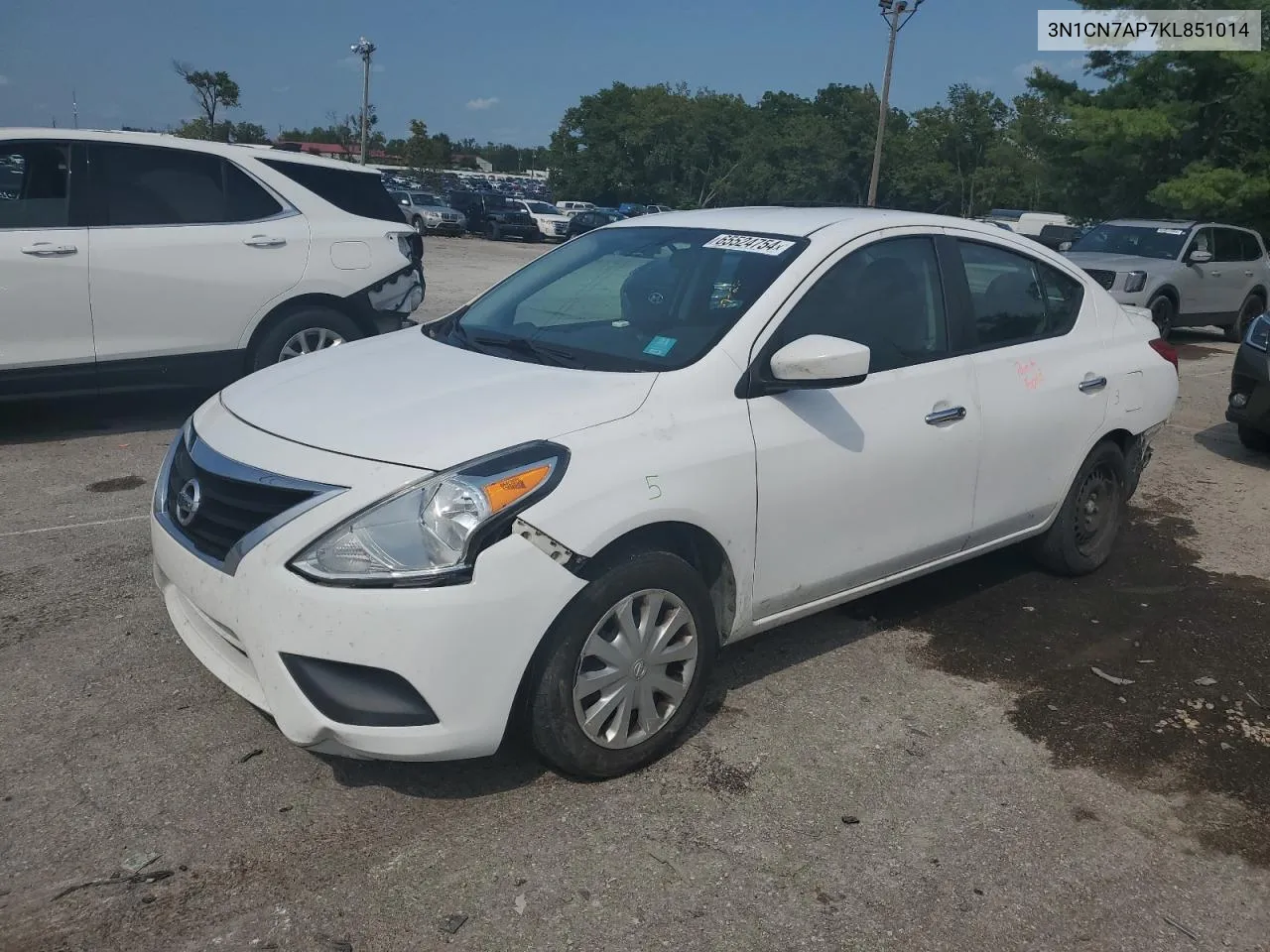 3N1CN7AP7KL851014 2019 Nissan Versa S