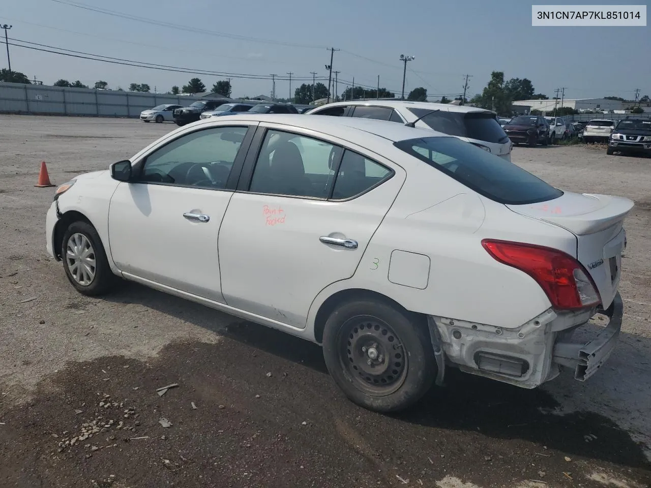 3N1CN7AP7KL851014 2019 Nissan Versa S