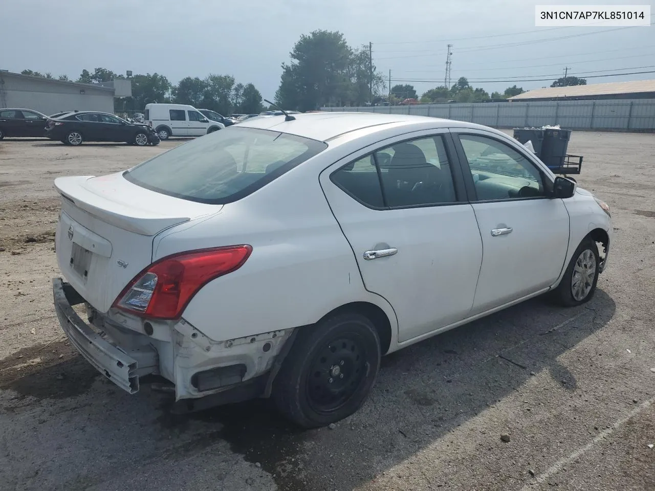 2019 Nissan Versa S VIN: 3N1CN7AP7KL851014 Lot: 65524754