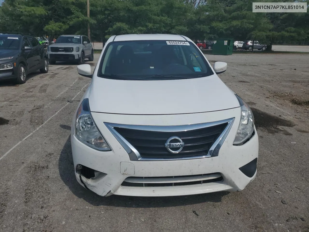 2019 Nissan Versa S VIN: 3N1CN7AP7KL851014 Lot: 65524754