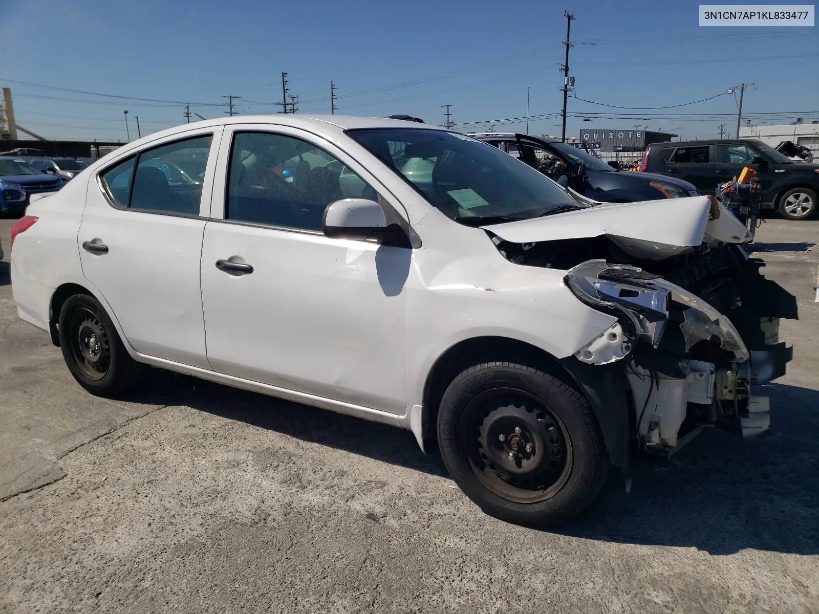 2019 Nissan Versa S VIN: 3N1CN7AP1KL833477 Lot: 67236624