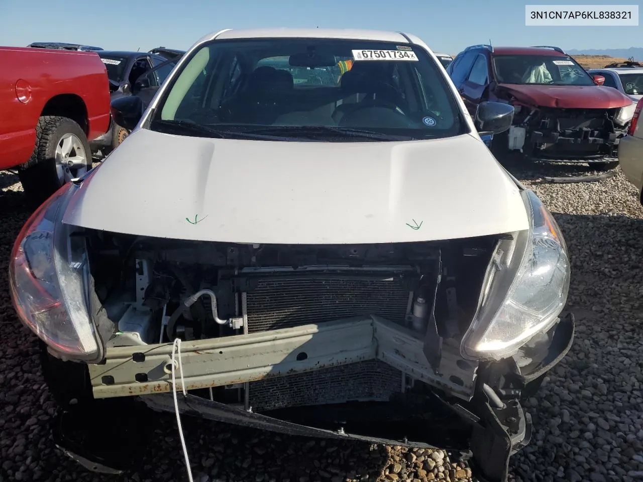 3N1CN7AP6KL838321 2019 Nissan Versa S