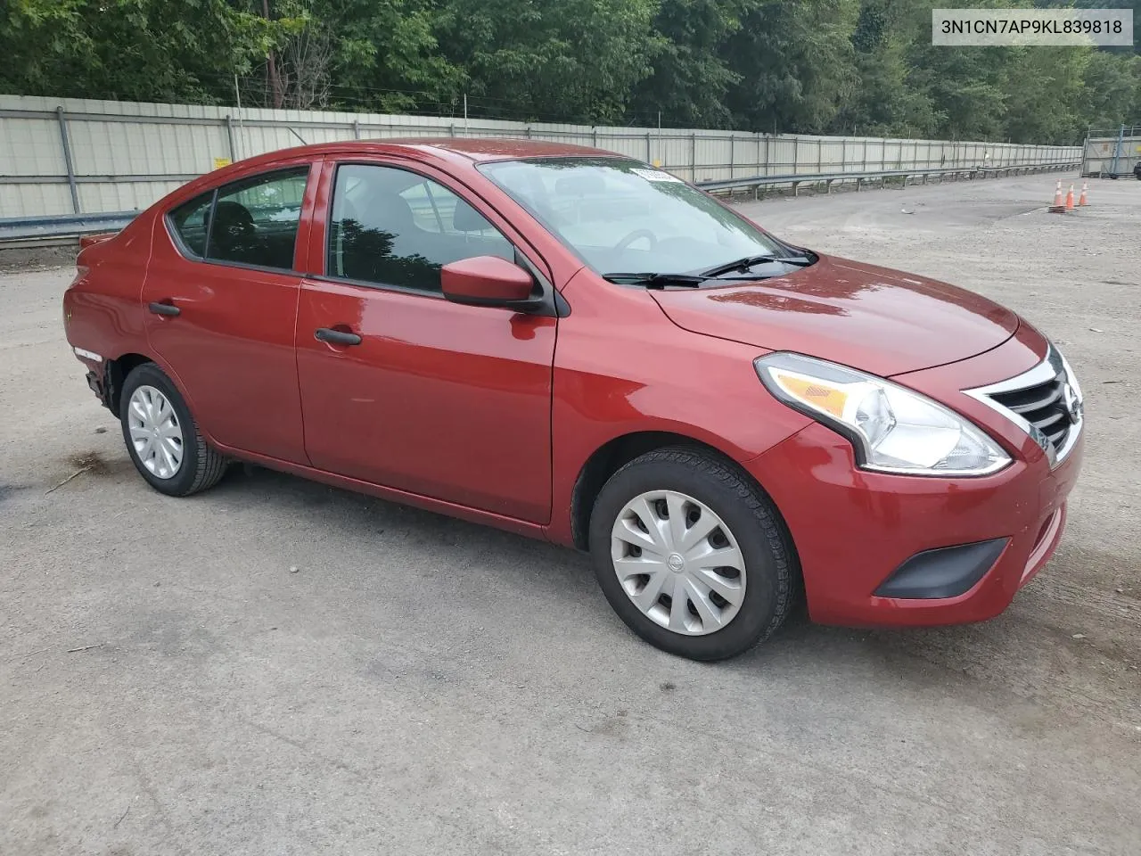 2019 Nissan Versa S VIN: 3N1CN7AP9KL839818 Lot: 67928504