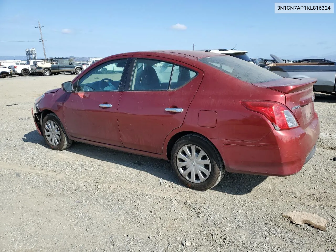 2019 Nissan Versa S VIN: 3N1CN7AP1KL816324 Lot: 68377934