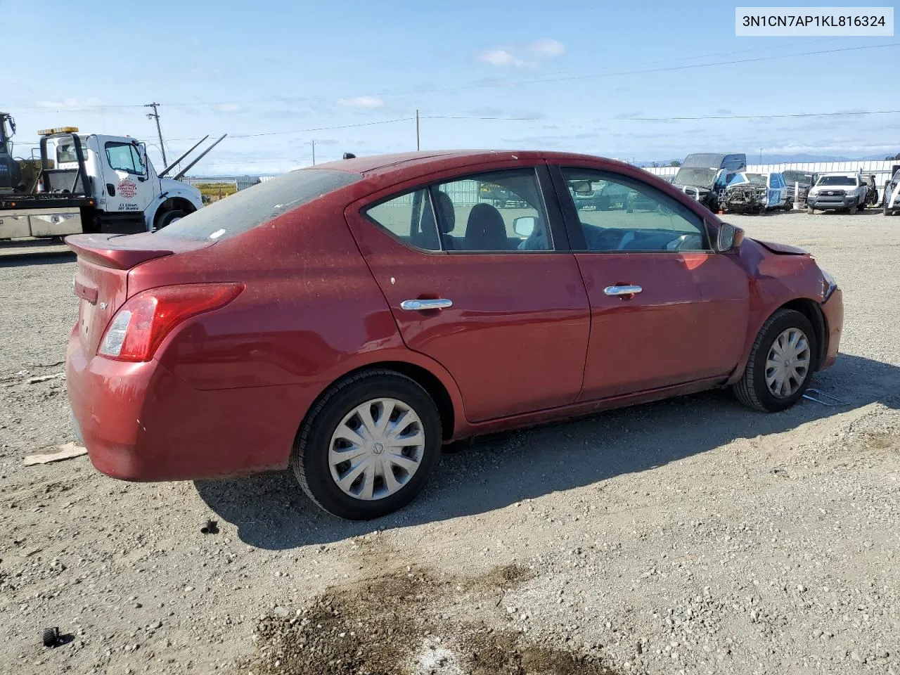 2019 Nissan Versa S VIN: 3N1CN7AP1KL816324 Lot: 68377934