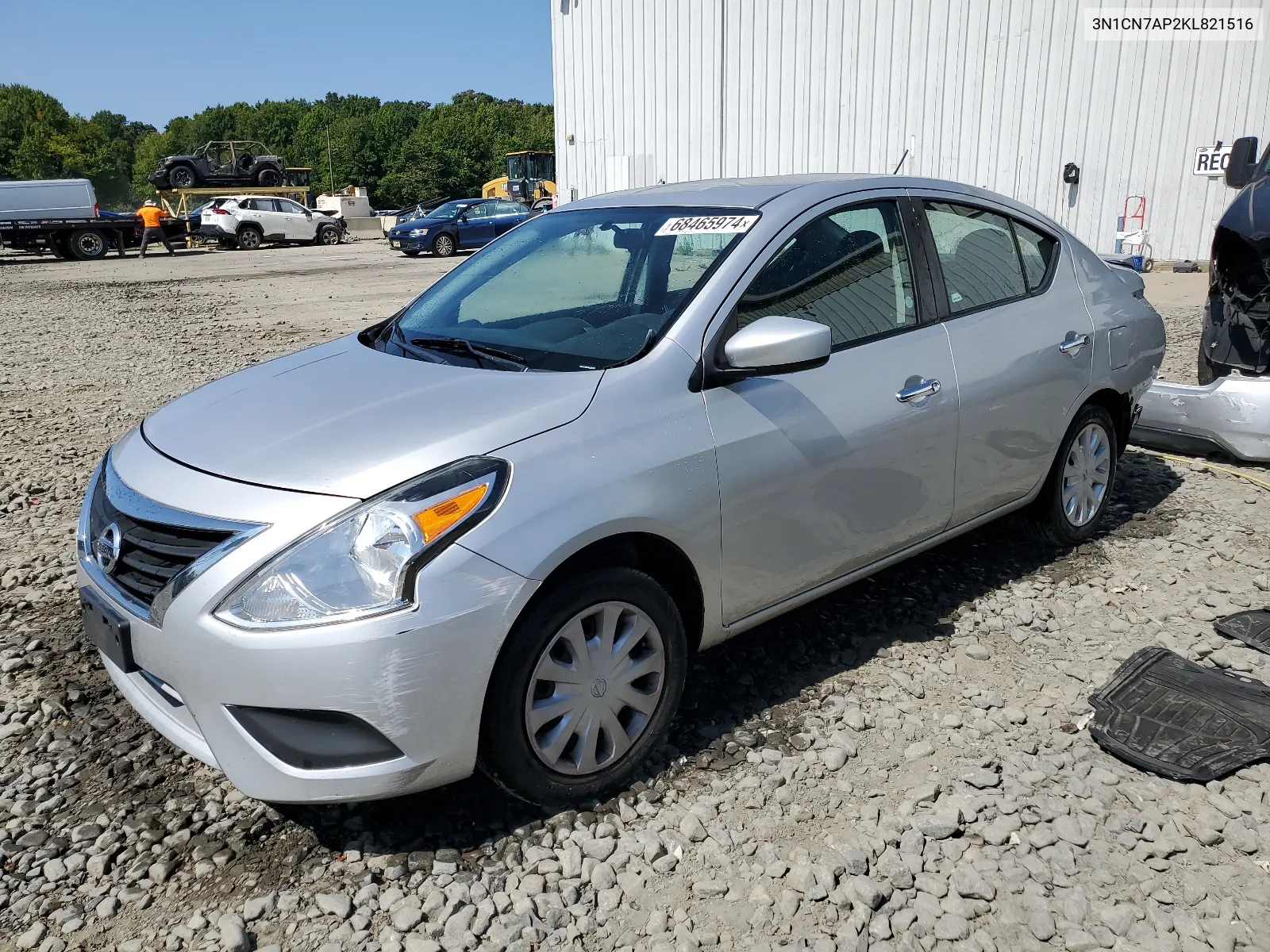 2019 Nissan Versa S VIN: 3N1CN7AP2KL821516 Lot: 68465974