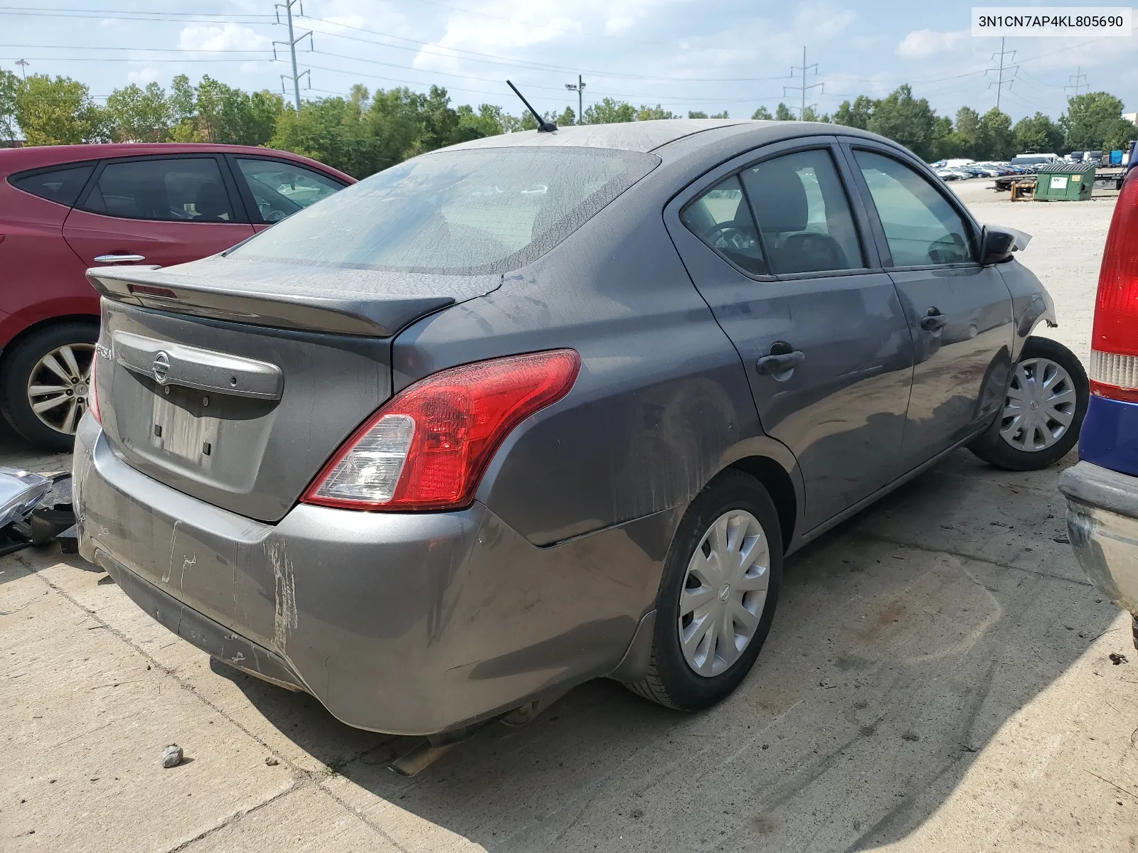 2019 Nissan Versa S VIN: 3N1CN7AP4KL805690 Lot: 68602064