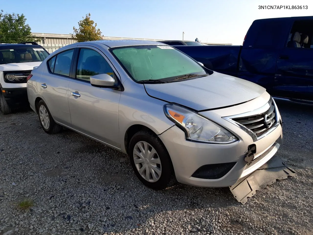 2019 Nissan Versa S VIN: 3N1CN7AP1KL863613 Lot: 70750824