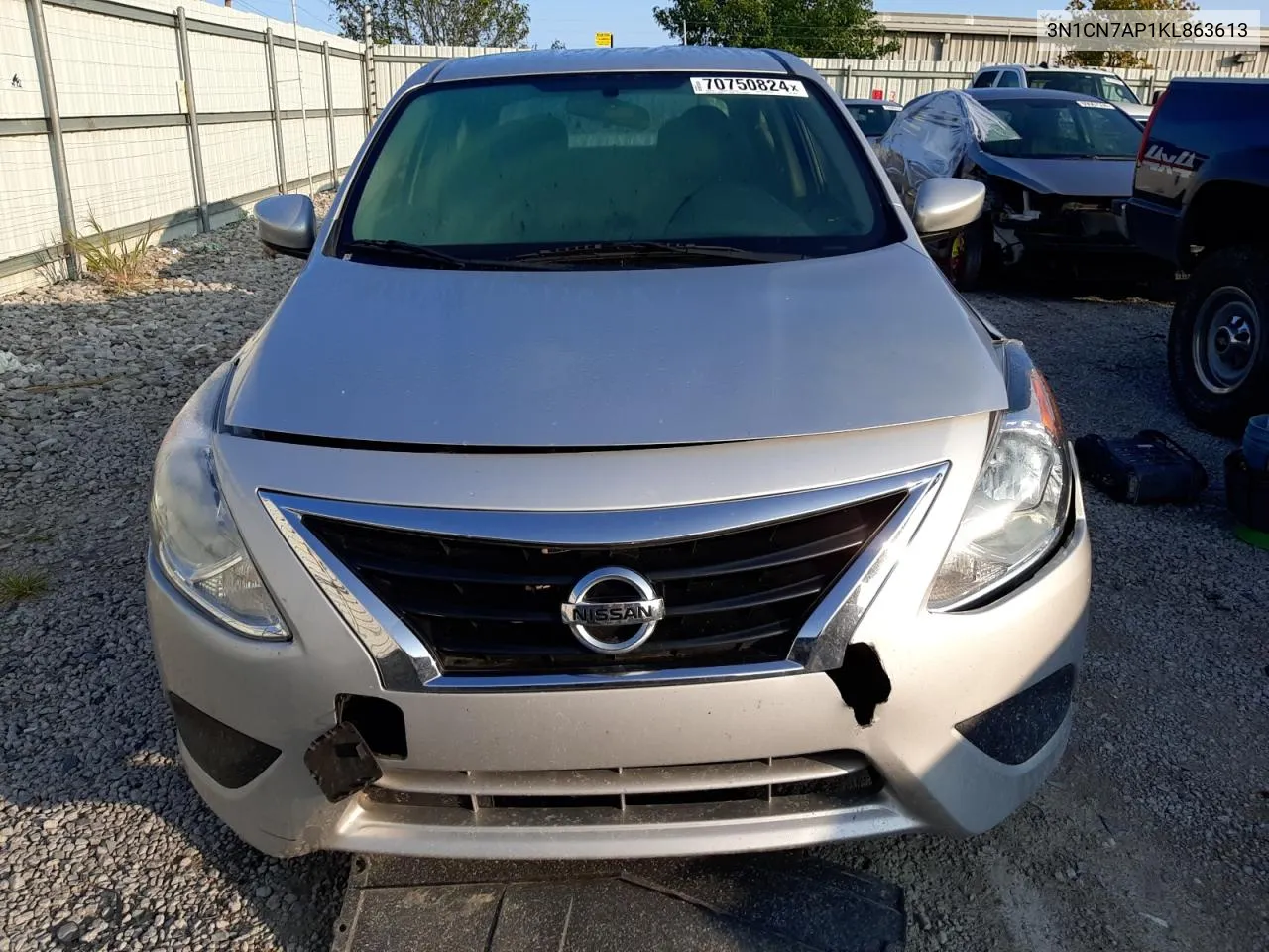 2019 Nissan Versa S VIN: 3N1CN7AP1KL863613 Lot: 70750824