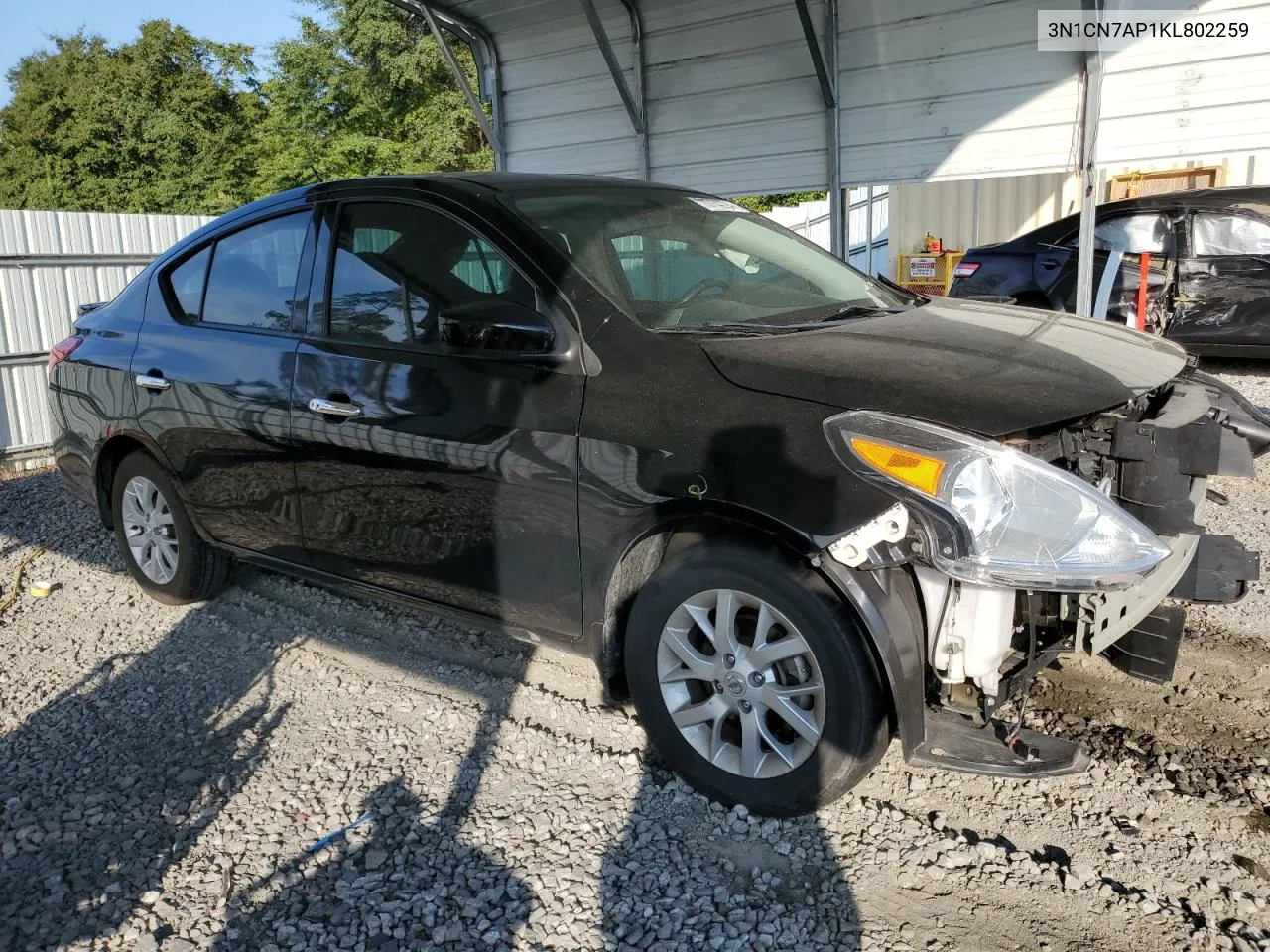 2019 Nissan Versa S VIN: 3N1CN7AP1KL802259 Lot: 70764294