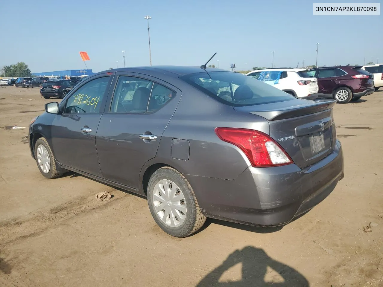 3N1CN7AP2KL870098 2019 Nissan Versa S