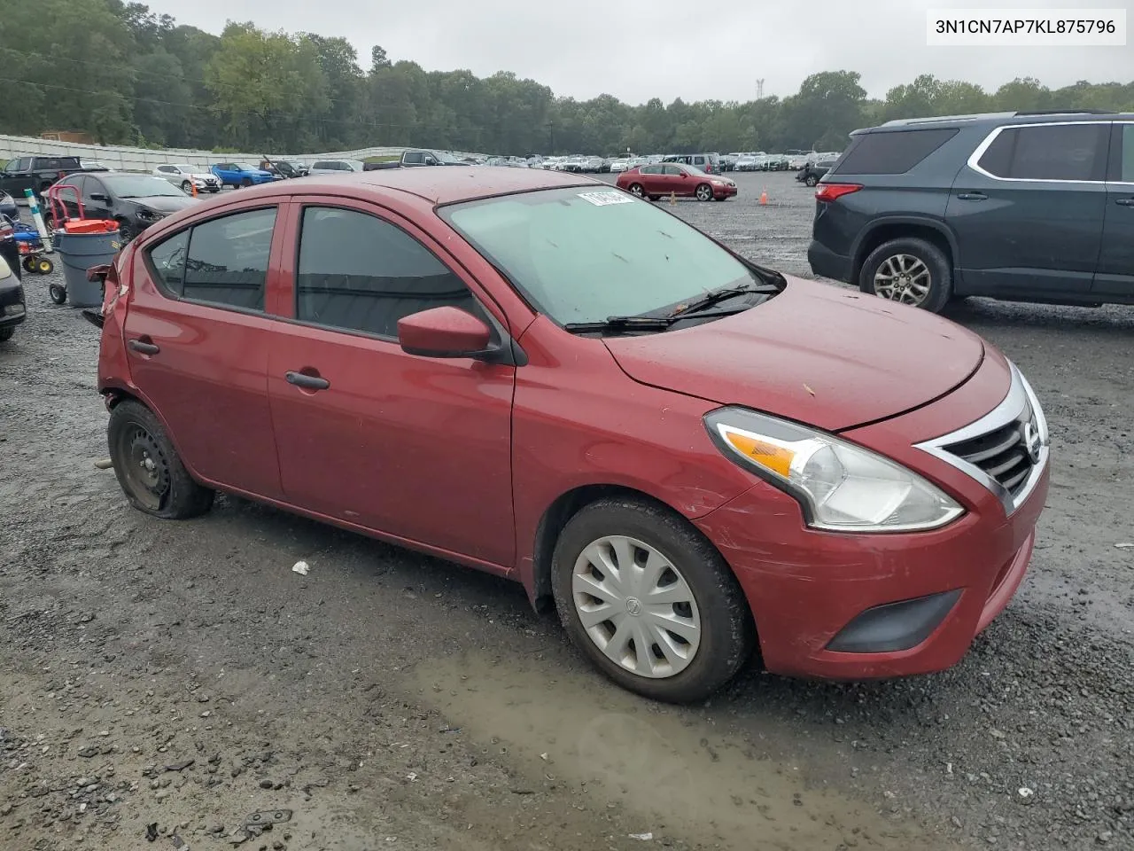 2019 Nissan Versa S VIN: 3N1CN7AP7KL875796 Lot: 71647394