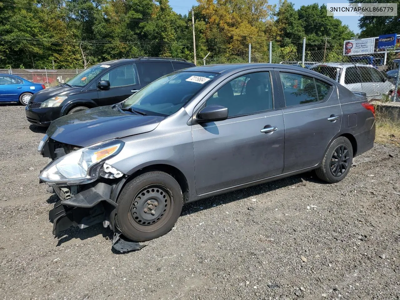 2019 Nissan Versa S VIN: 3N1CN7AP6KL866779 Lot: 72119884