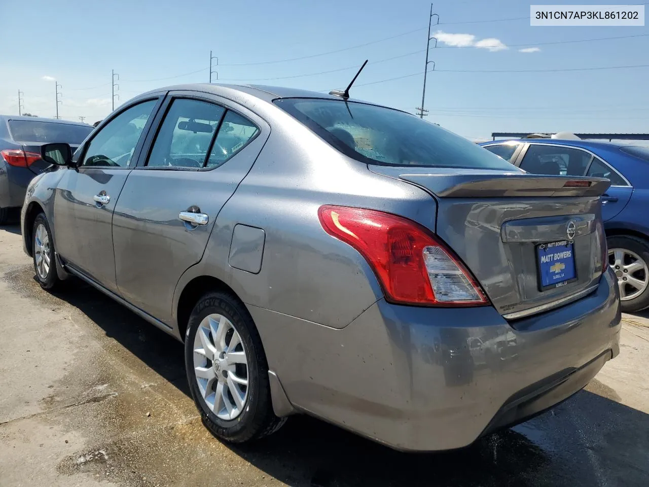 2019 Nissan Versa S VIN: 3N1CN7AP3KL861202 Lot: 72198794