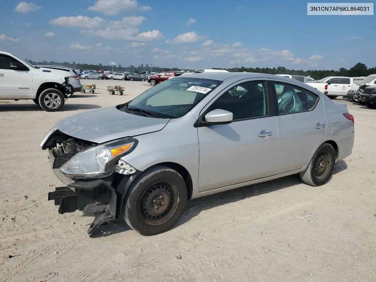 2019 Nissan Versa S VIN: 3N1CN7AP6KL864031 Lot: 72572774