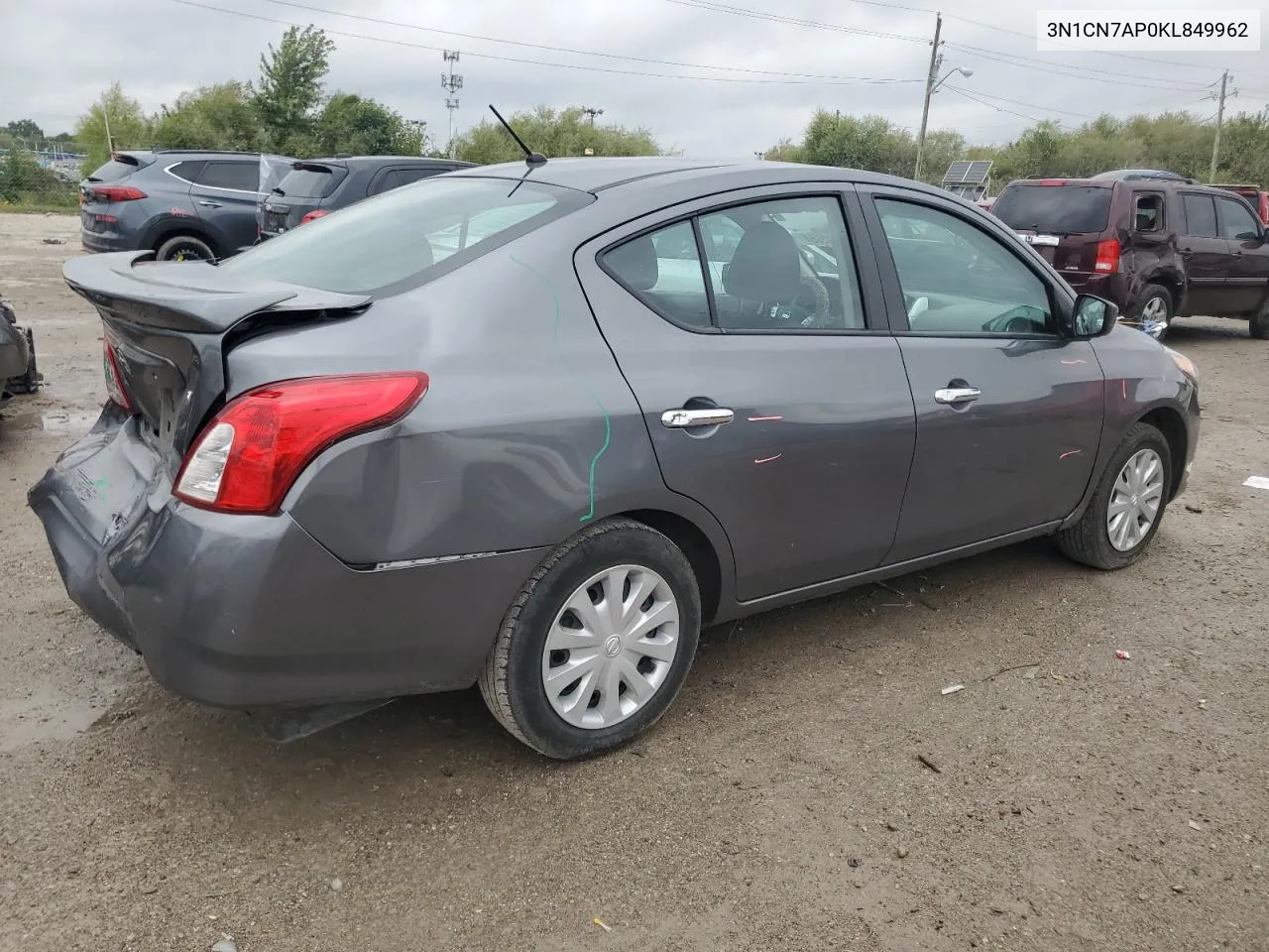 2019 Nissan Versa S VIN: 3N1CN7AP0KL849962 Lot: 72702864