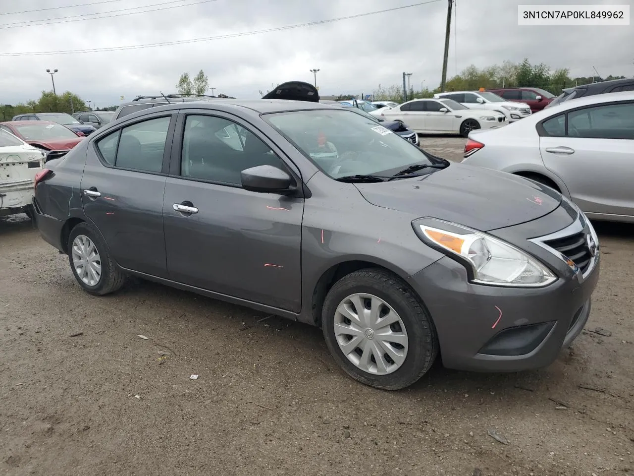 2019 Nissan Versa S VIN: 3N1CN7AP0KL849962 Lot: 72702864