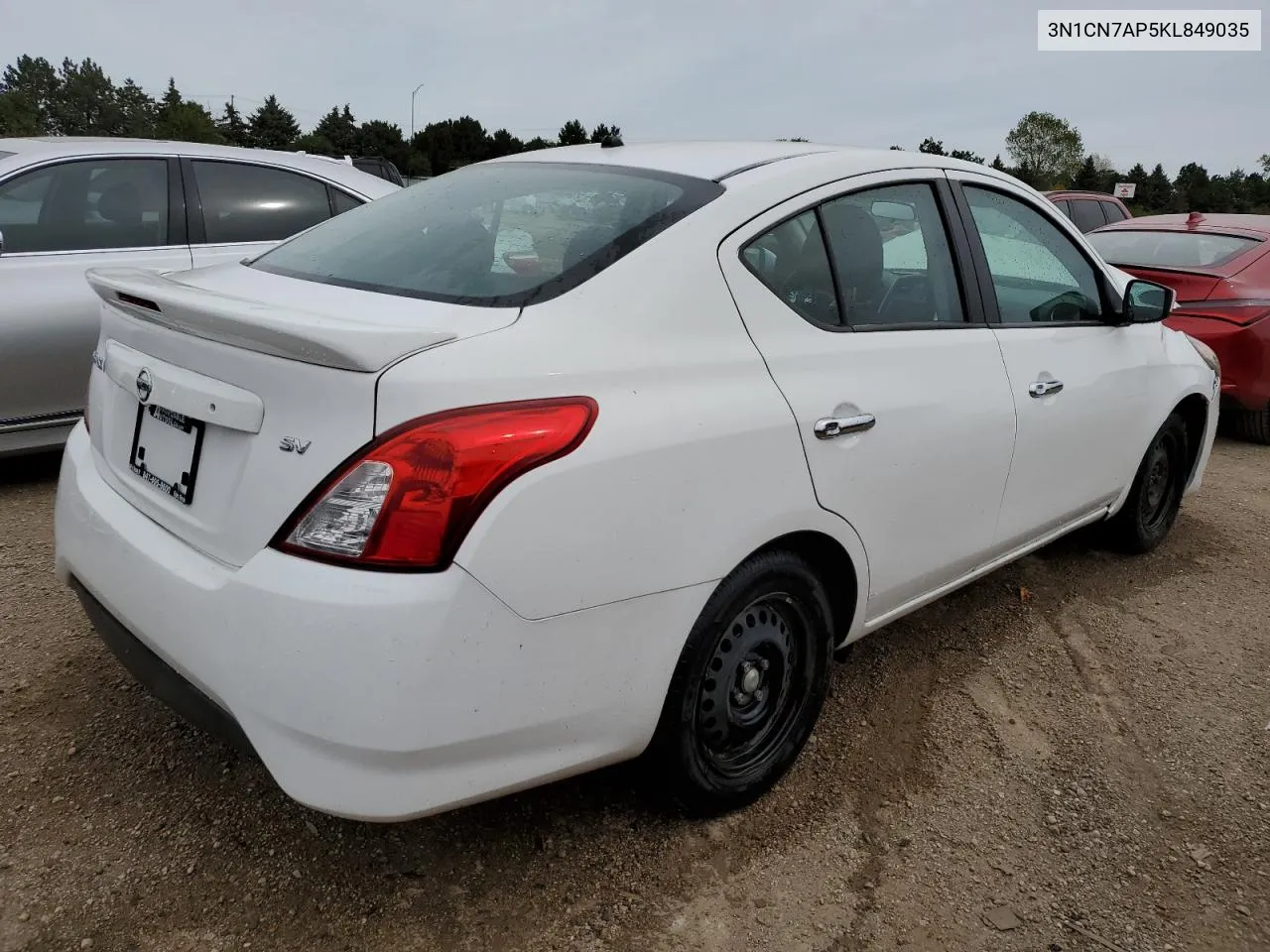 2019 Nissan Versa S VIN: 3N1CN7AP5KL849035 Lot: 72728114