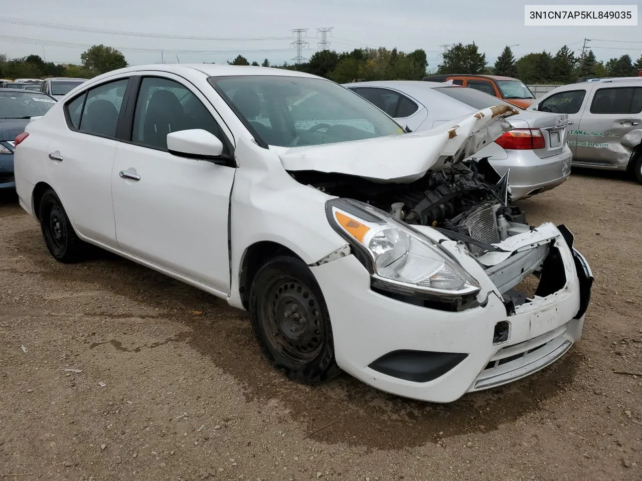 2019 Nissan Versa S VIN: 3N1CN7AP5KL849035 Lot: 72728114