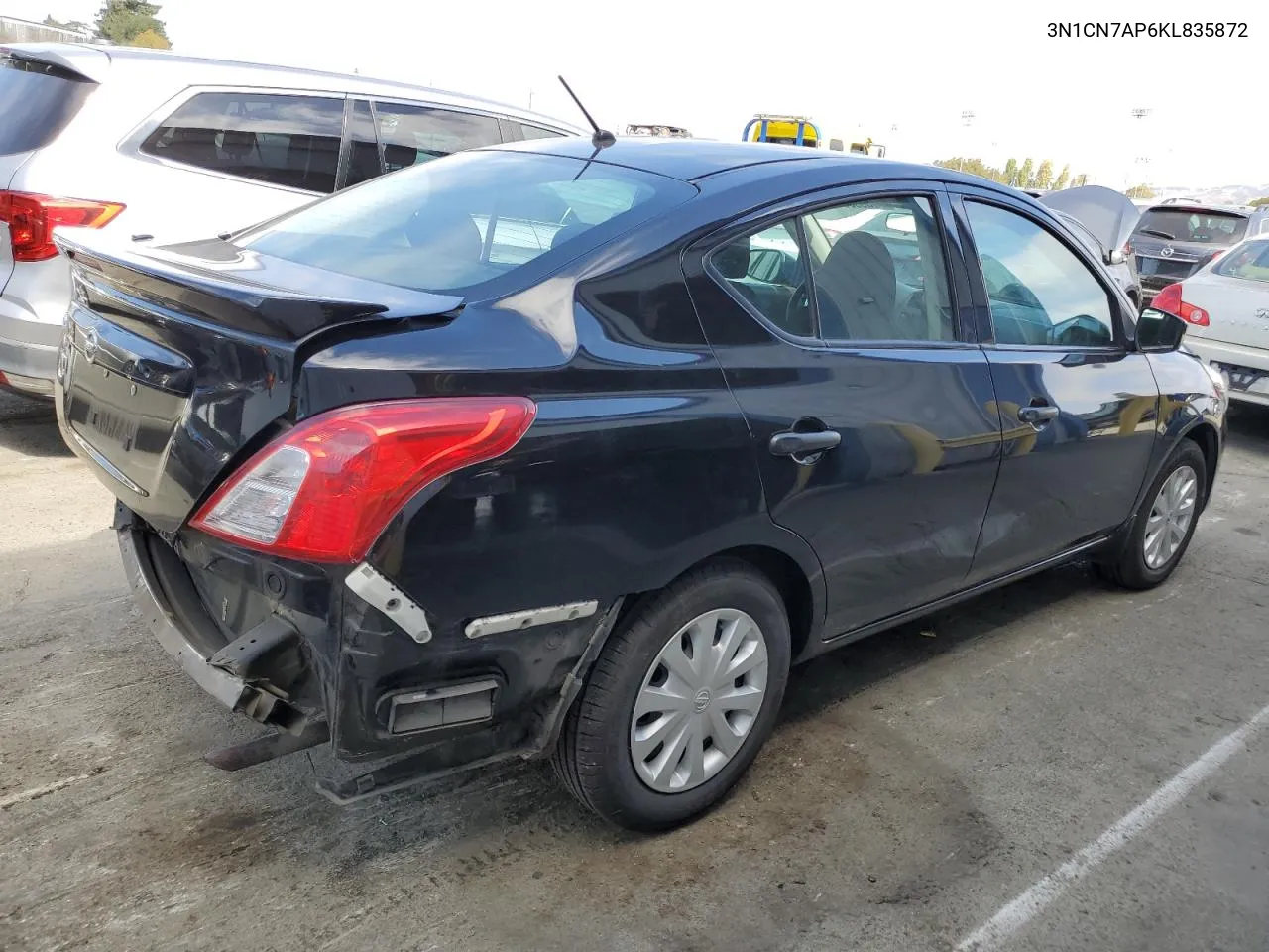 2019 Nissan Versa S VIN: 3N1CN7AP6KL835872 Lot: 72858894