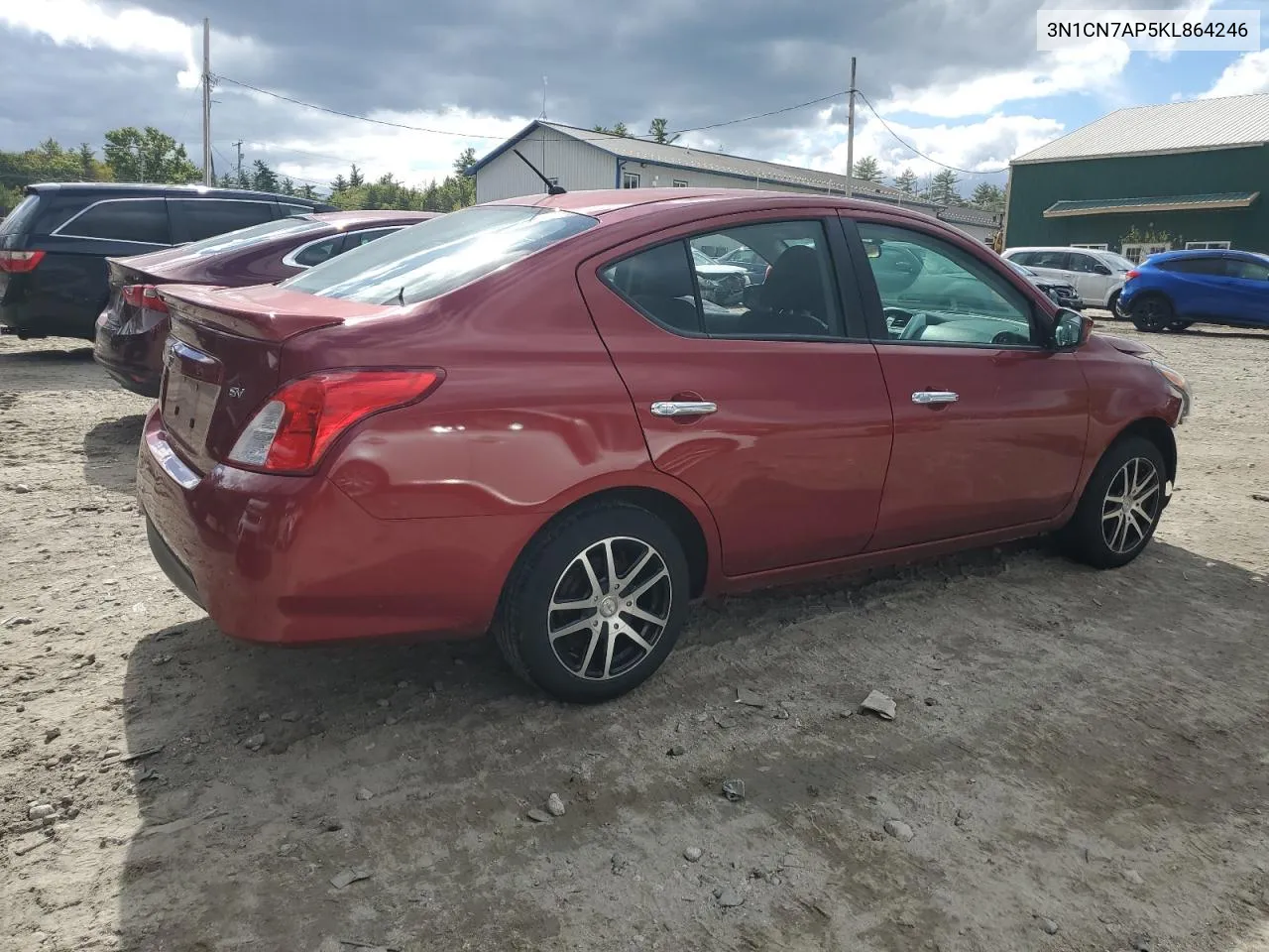 2019 Nissan Versa S VIN: 3N1CN7AP5KL864246 Lot: 72861504