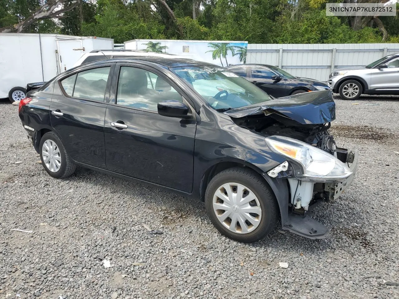 2019 Nissan Versa S VIN: 3N1CN7AP7KL872512 Lot: 72891704