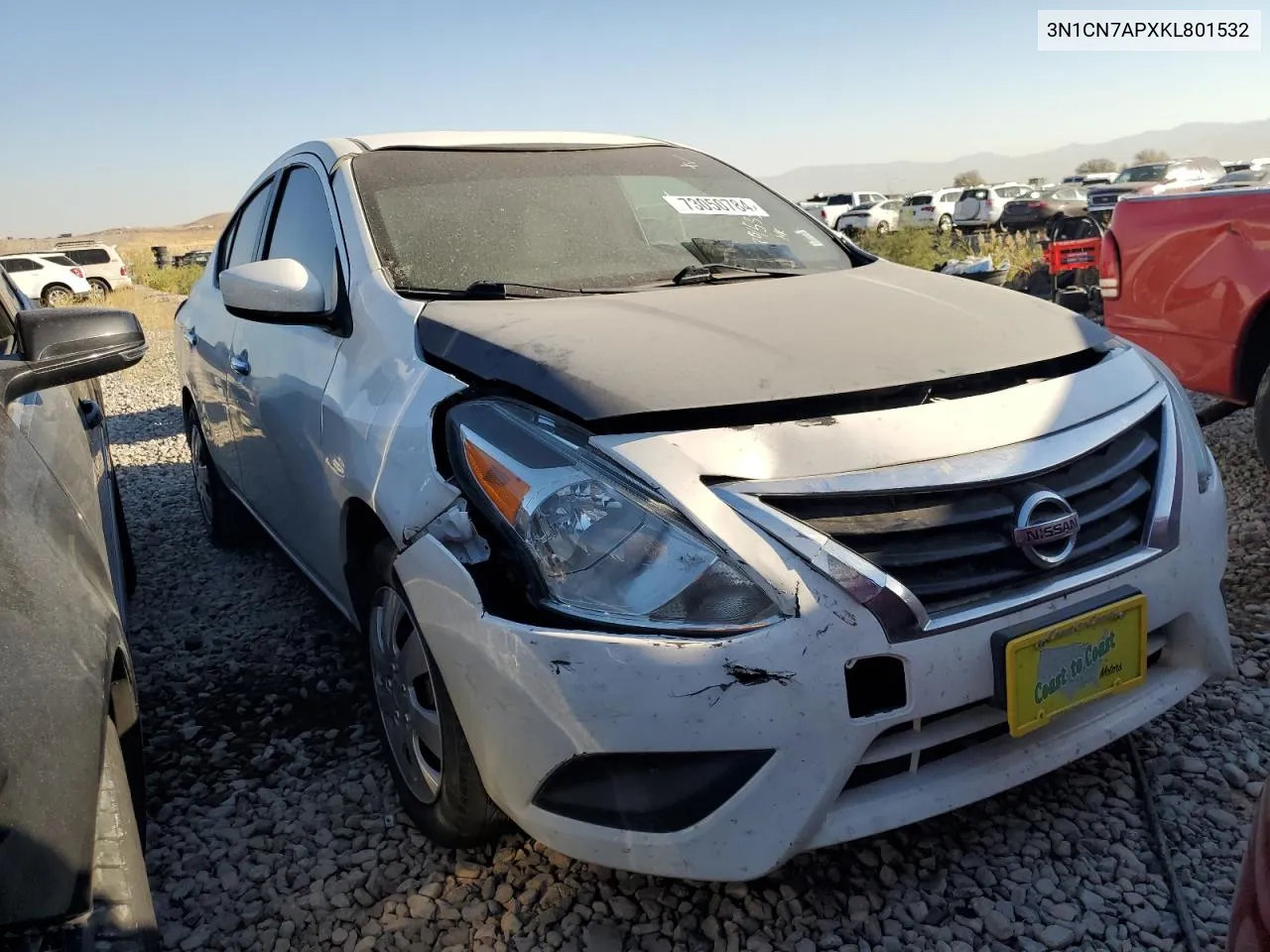 3N1CN7APXKL801532 2019 Nissan Versa S