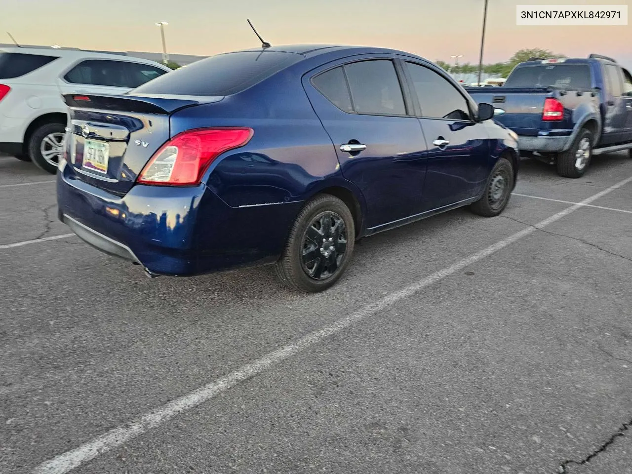 2019 Nissan Versa S VIN: 3N1CN7APXKL842971 Lot: 73259204