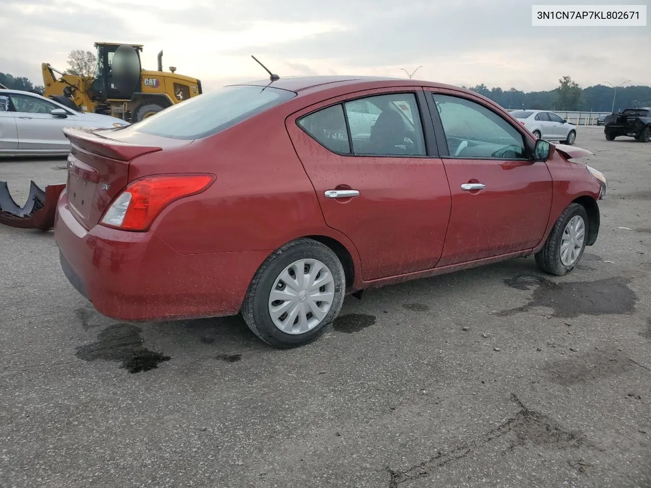 2019 Nissan Versa S VIN: 3N1CN7AP7KL802671 Lot: 73290524