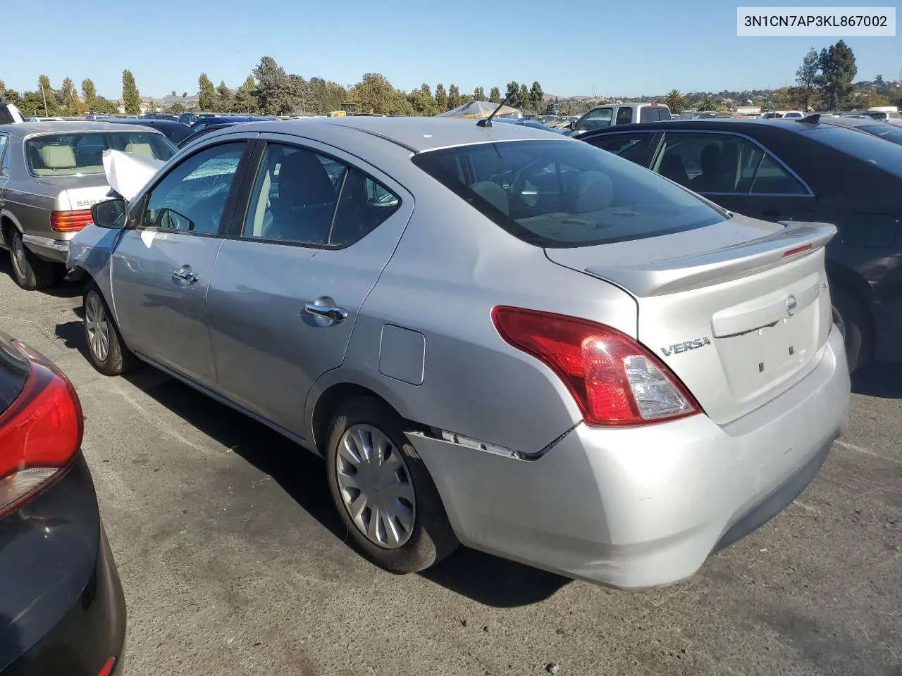 3N1CN7AP3KL867002 2019 Nissan Versa S