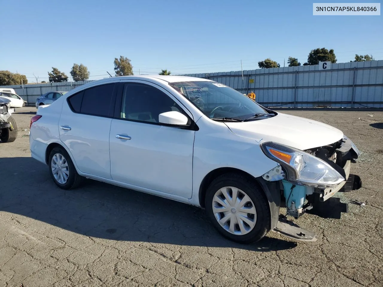 3N1CN7AP5KL840366 2019 Nissan Versa S