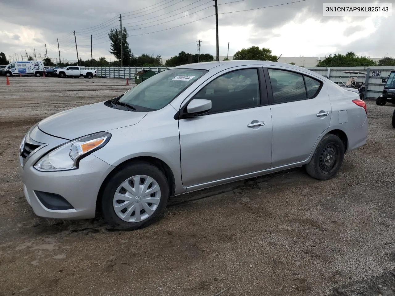 2019 Nissan Versa S VIN: 3N1CN7AP9KL825143 Lot: 73609244