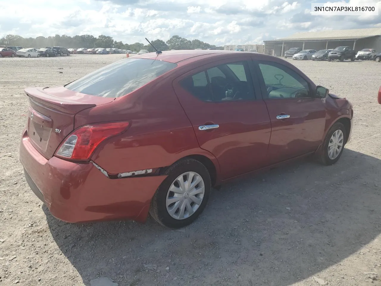 2019 Nissan Versa S VIN: 3N1CN7AP3KL816700 Lot: 74262654