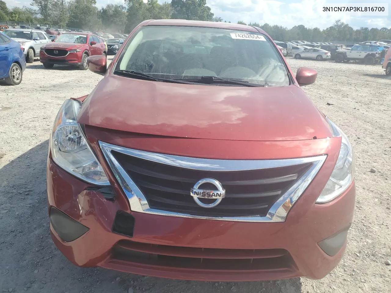 2019 Nissan Versa S VIN: 3N1CN7AP3KL816700 Lot: 74262654