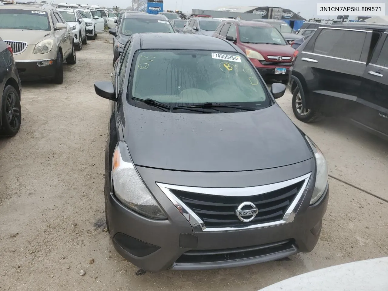 2019 Nissan Versa S VIN: 3N1CN7AP5KL809571 Lot: 74855954