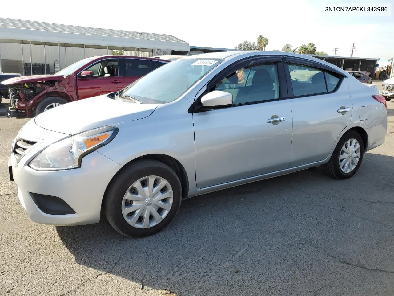 2019 Nissan Versa S VIN: 3N1CN7AP6KL843986 Lot: 75463204