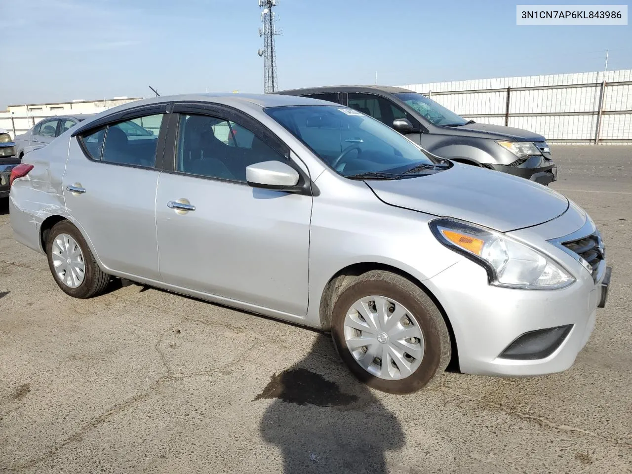 2019 Nissan Versa S VIN: 3N1CN7AP6KL843986 Lot: 75463204