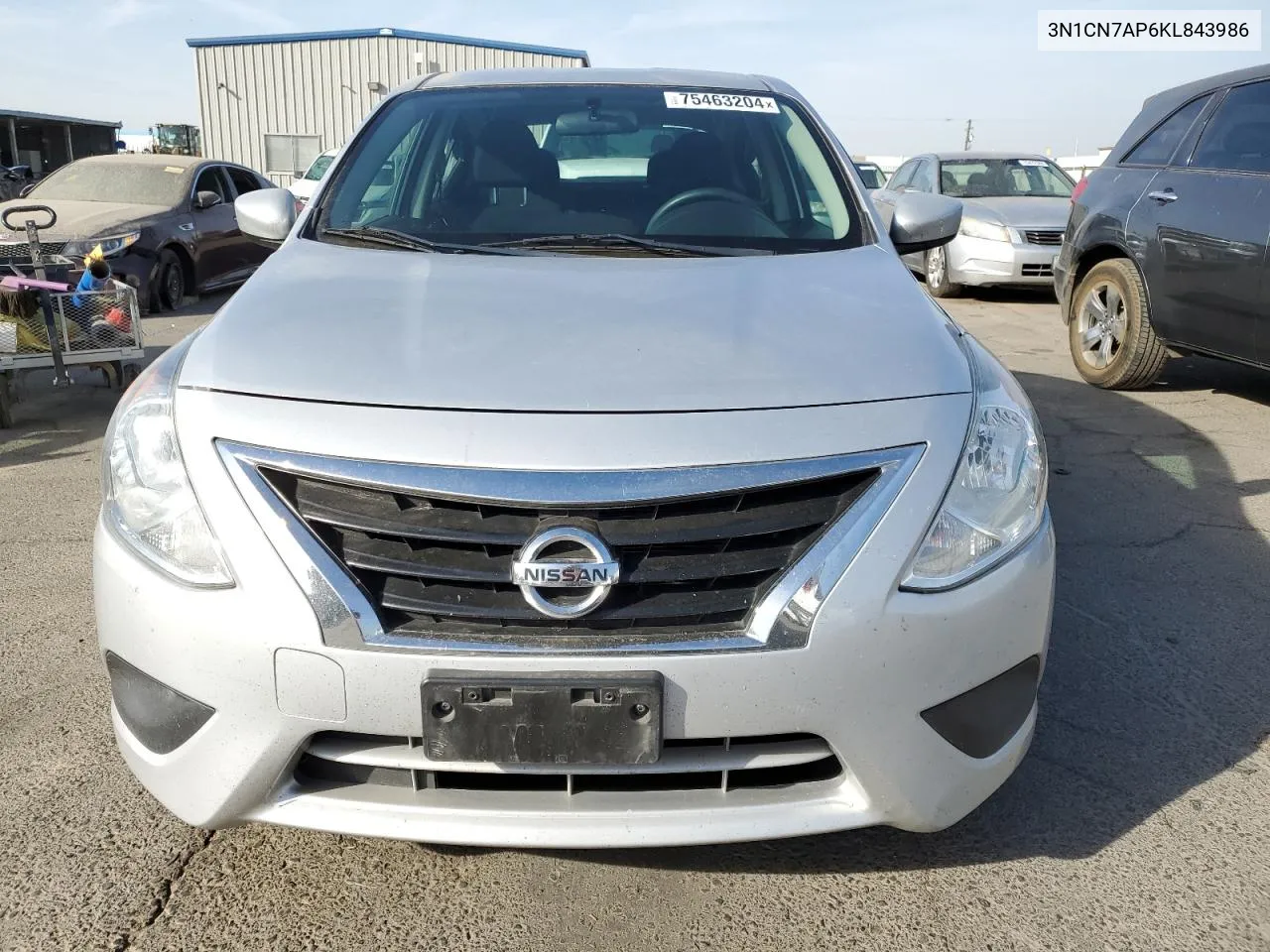 2019 Nissan Versa S VIN: 3N1CN7AP6KL843986 Lot: 75463204