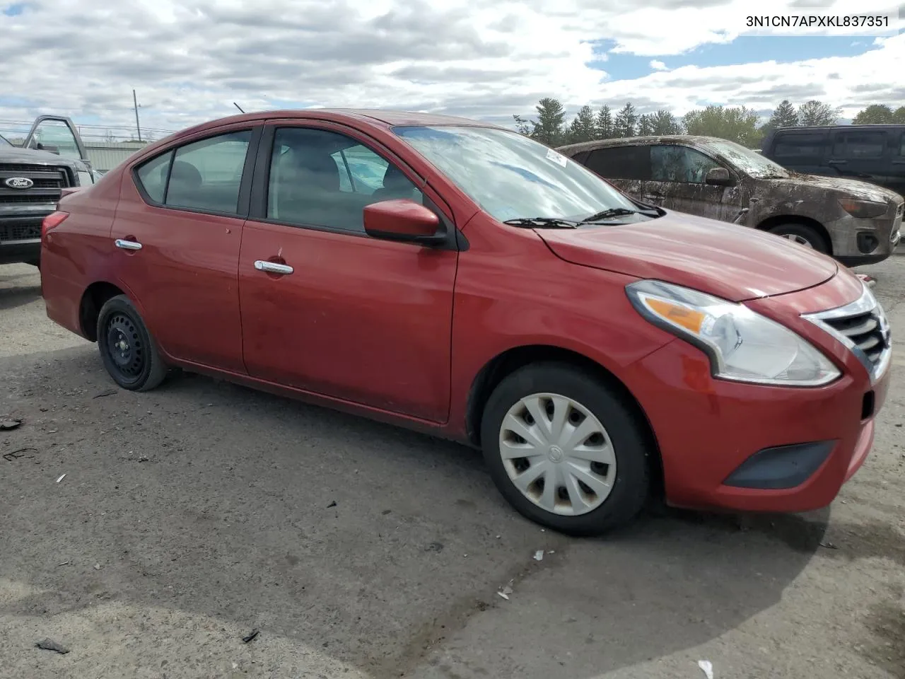 2019 Nissan Versa S VIN: 3N1CN7APXKL837351 Lot: 76344084