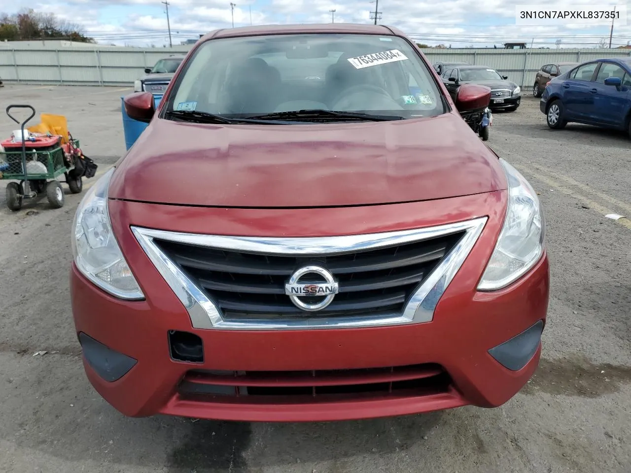 2019 Nissan Versa S VIN: 3N1CN7APXKL837351 Lot: 76344084