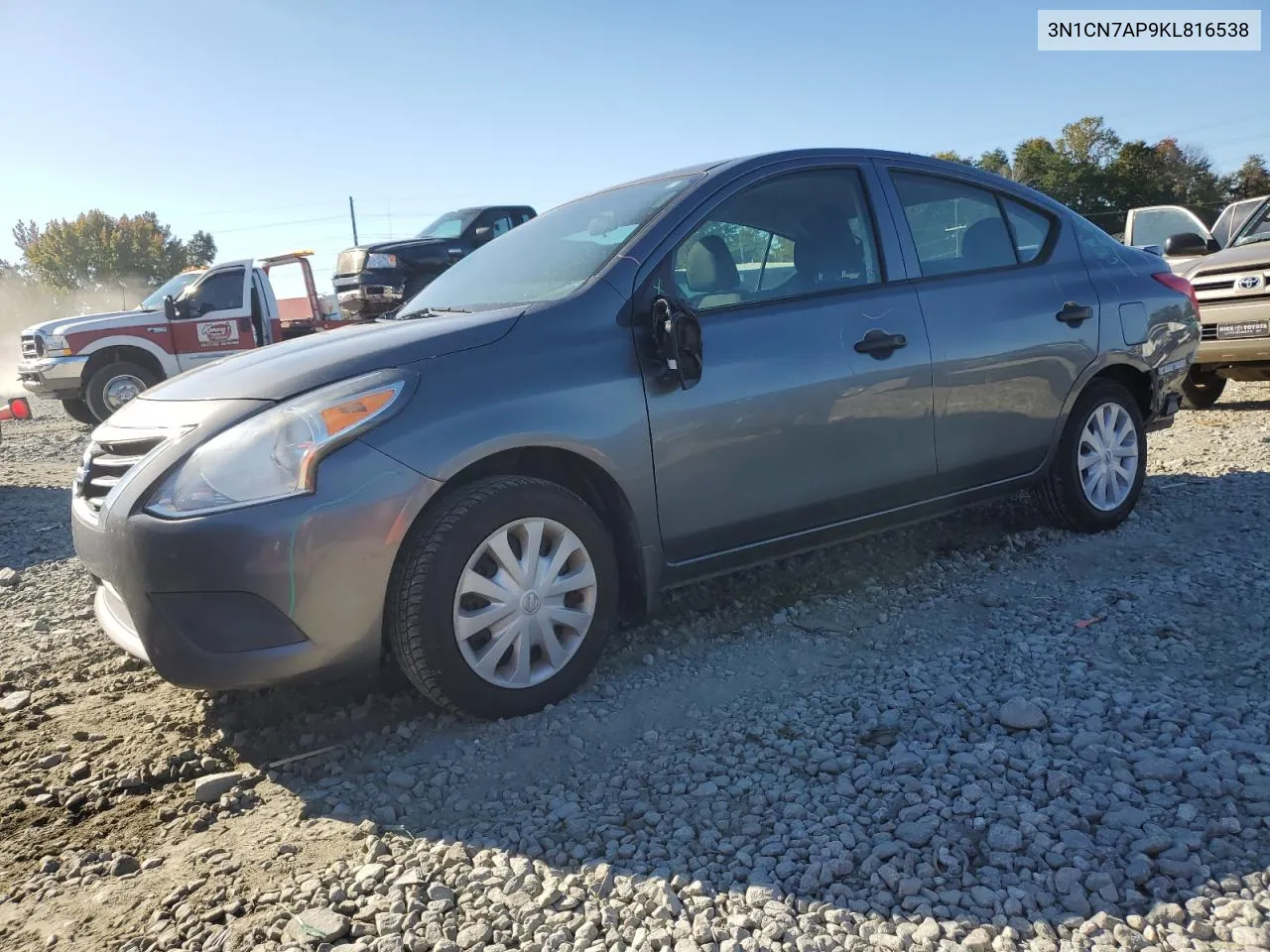 2019 Nissan Versa S VIN: 3N1CN7AP9KL816538 Lot: 76472814