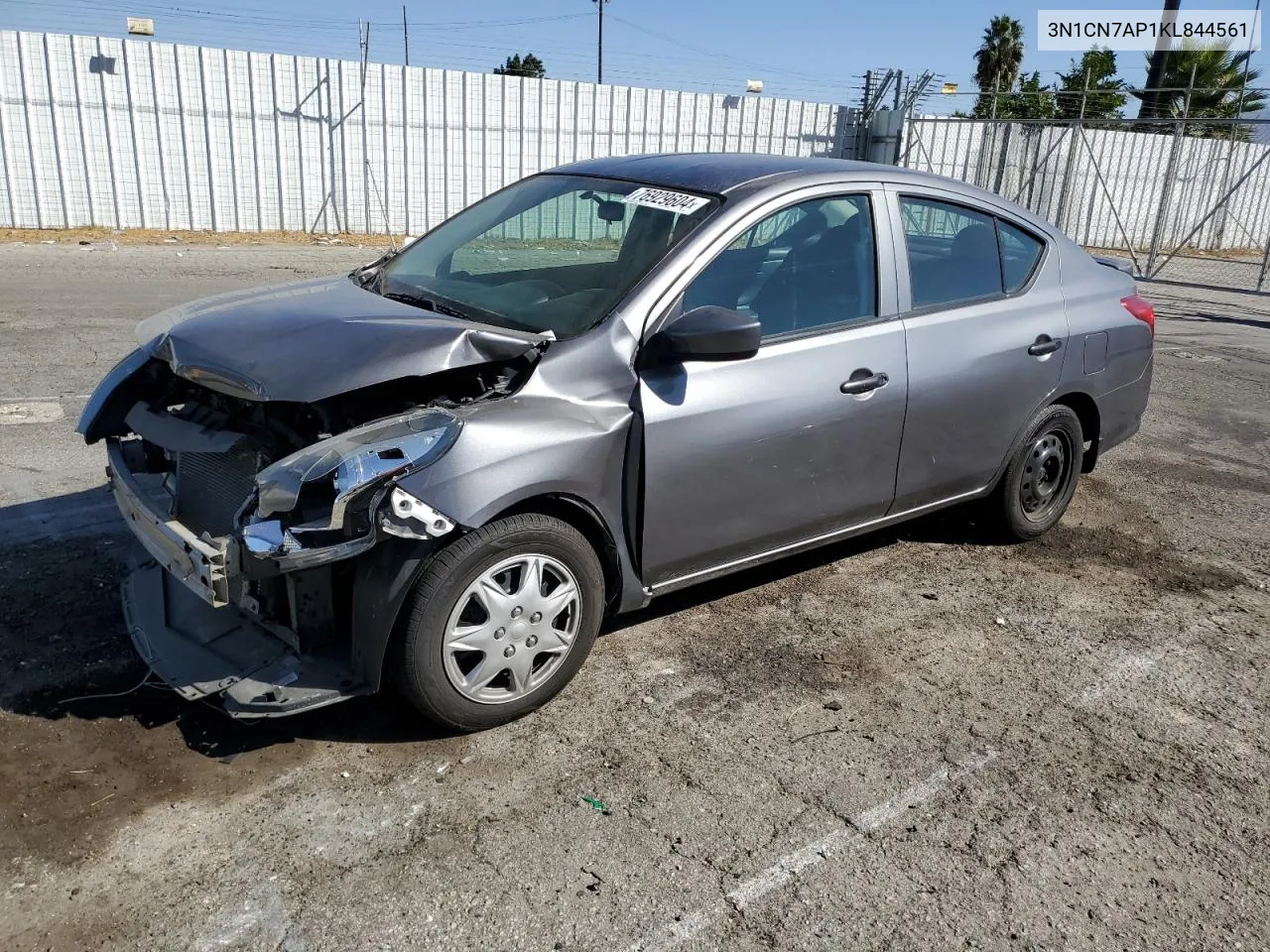 2019 Nissan Versa S VIN: 3N1CN7AP1KL844561 Lot: 76929604