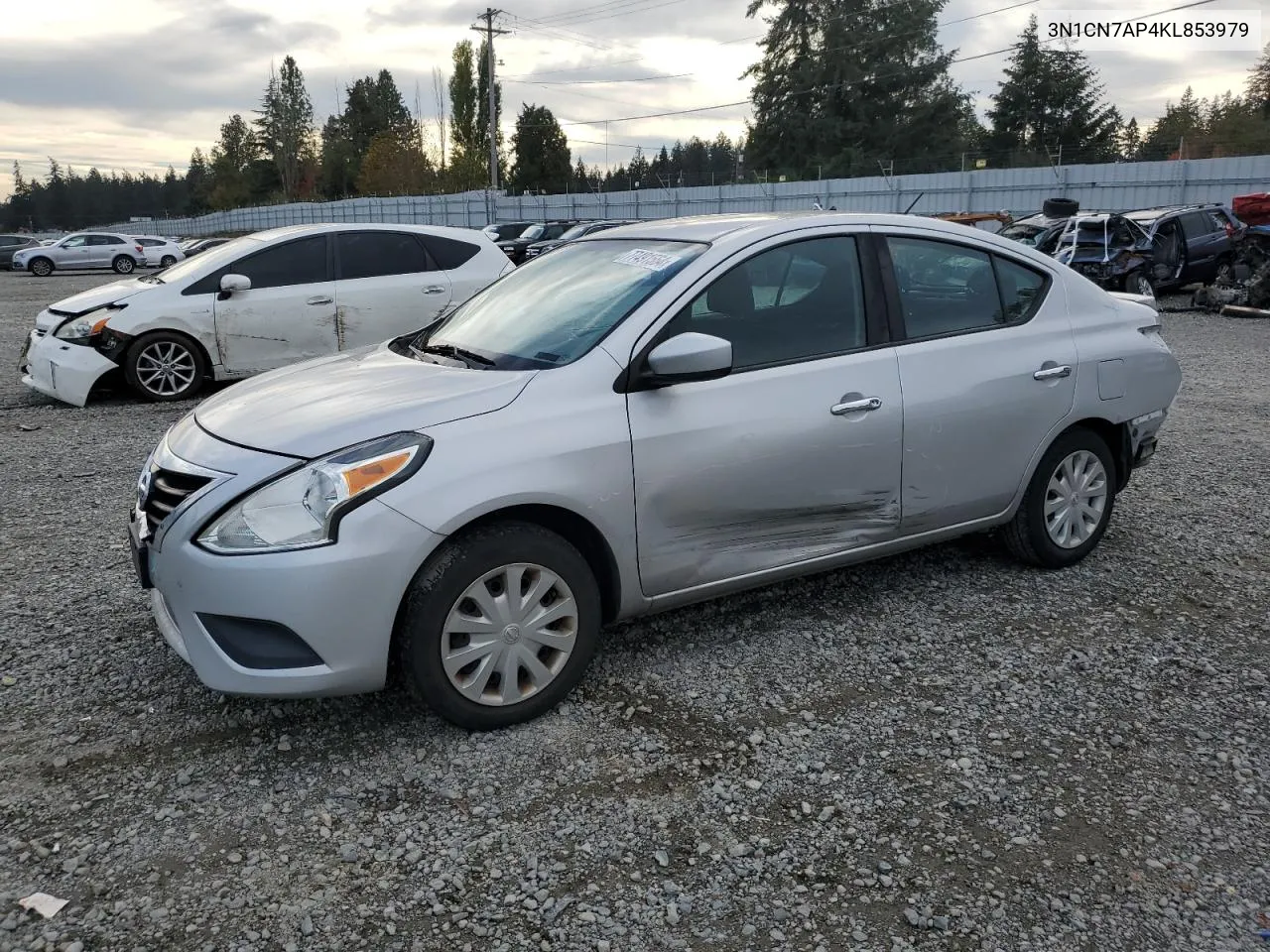 2019 Nissan Versa S VIN: 3N1CN7AP4KL853979 Lot: 77491564