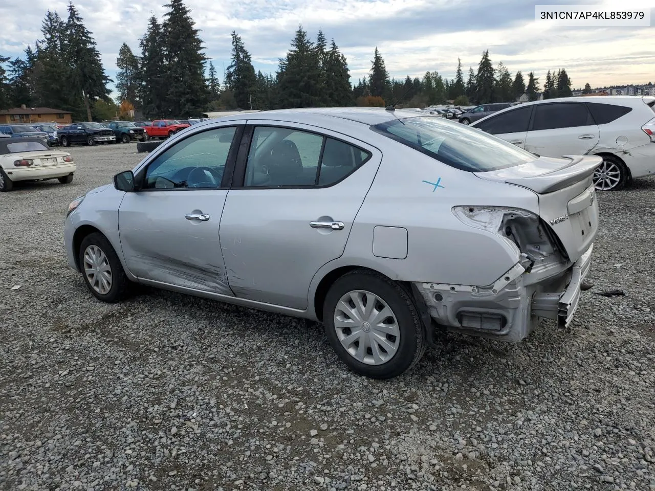 2019 Nissan Versa S VIN: 3N1CN7AP4KL853979 Lot: 77491564