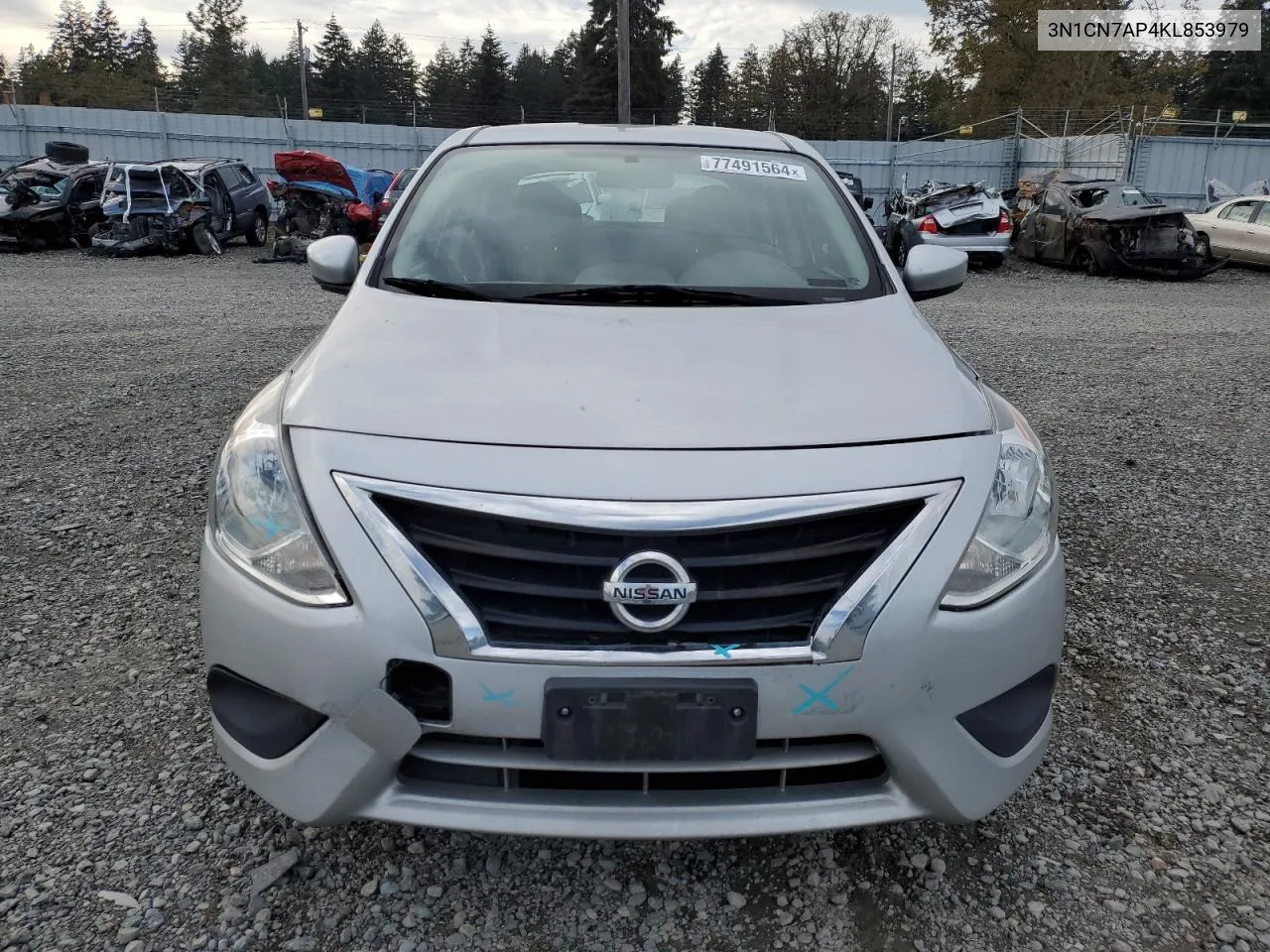 2019 Nissan Versa S VIN: 3N1CN7AP4KL853979 Lot: 77491564