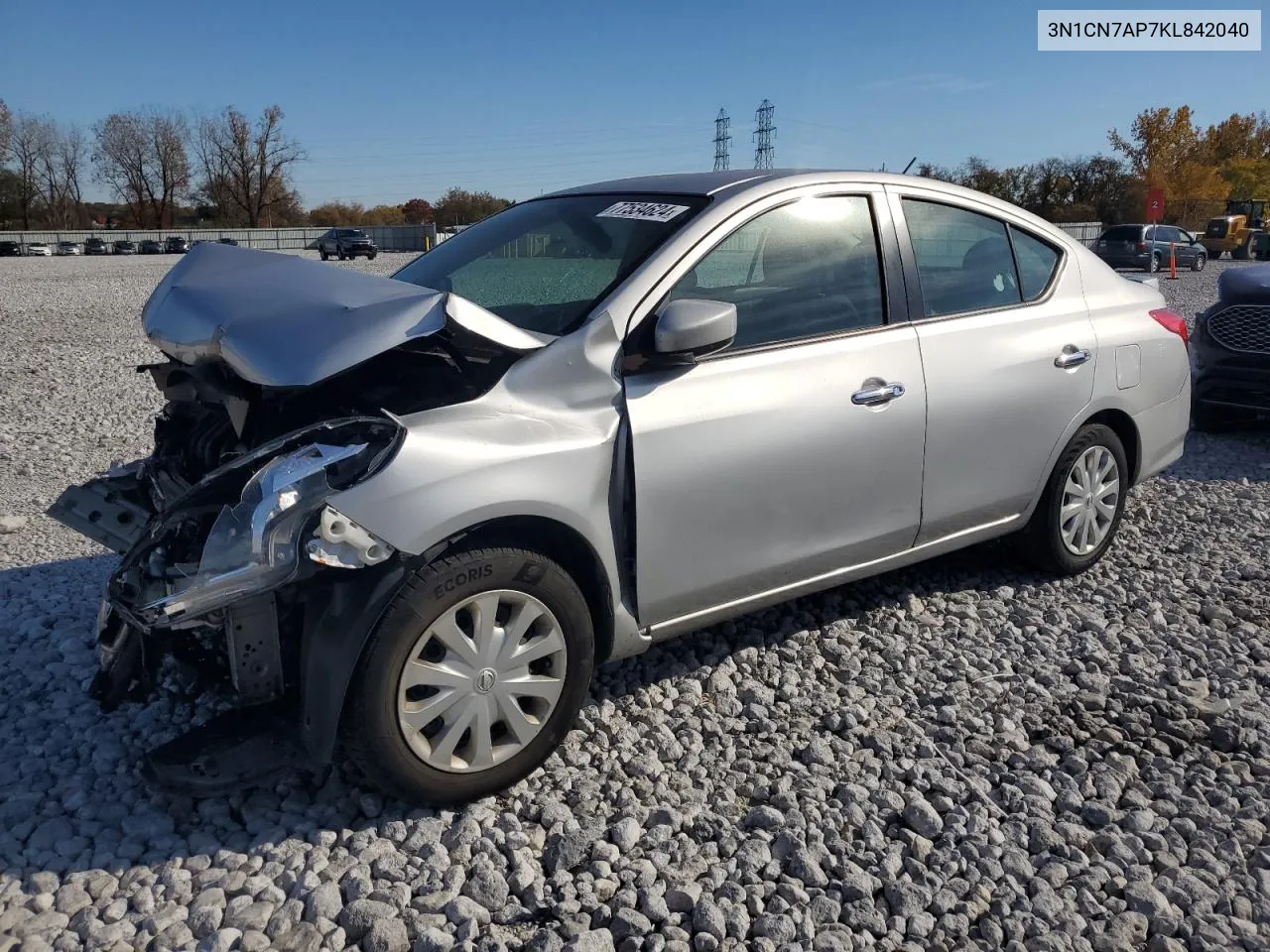 3N1CN7AP7KL842040 2019 Nissan Versa S