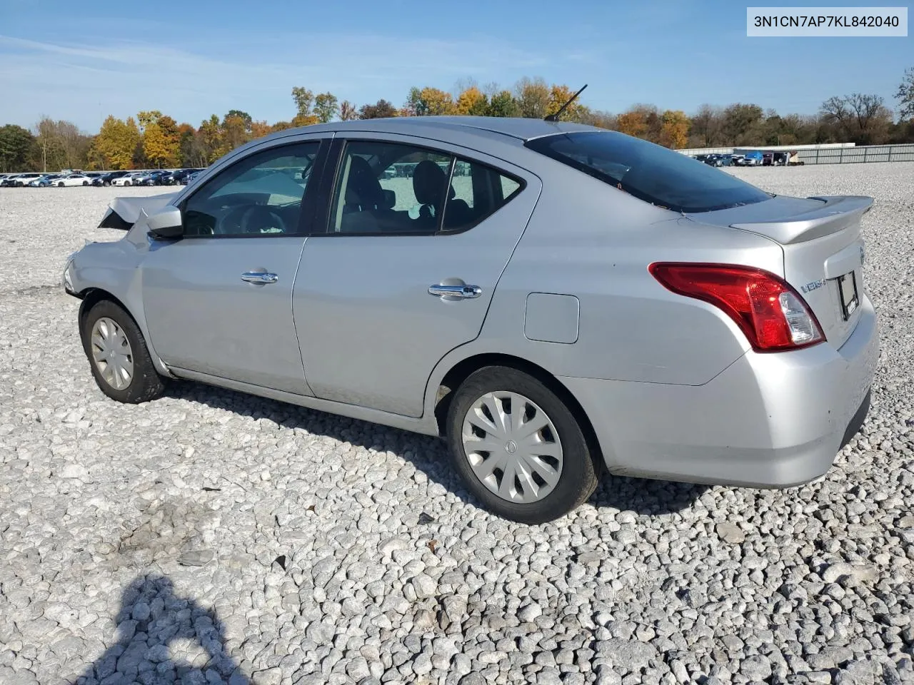 2019 Nissan Versa S VIN: 3N1CN7AP7KL842040 Lot: 77534624